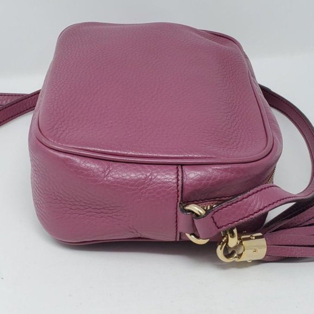 Auth Gucci Disco Camera Pink Leather Crossbody Bag - Picture 9 of 15